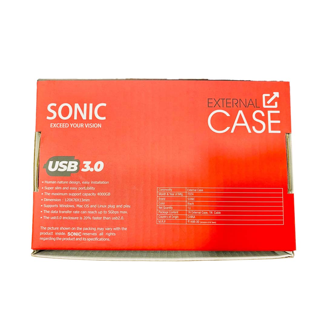Sonic External Case SNC-067 Usb 3.0 for 2.5 Sonic External Case SNC-067 Usb 3.0 for 2.5